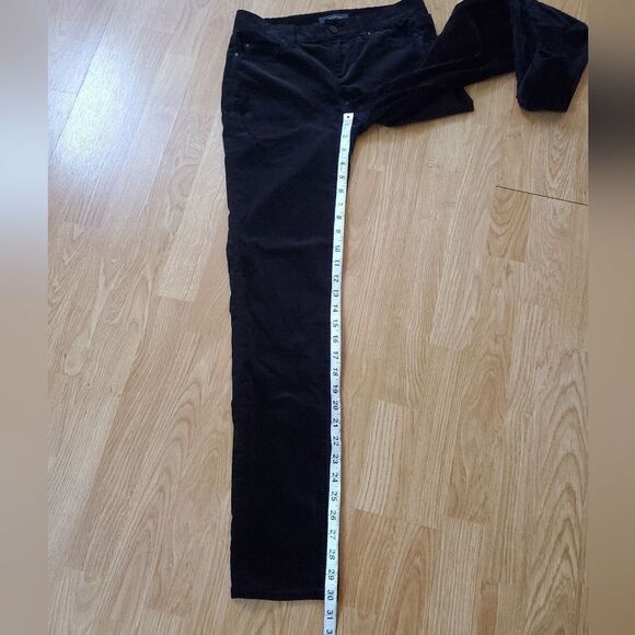 ANN TAYLOR | 'The Skinny' Modern Fit Velvet Pants - size 0 in Black - Picture 8 of 11